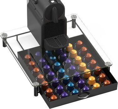Підставка для капсул Nespresso OriginalLine Deco Brothers з кришталевого скла, прозора