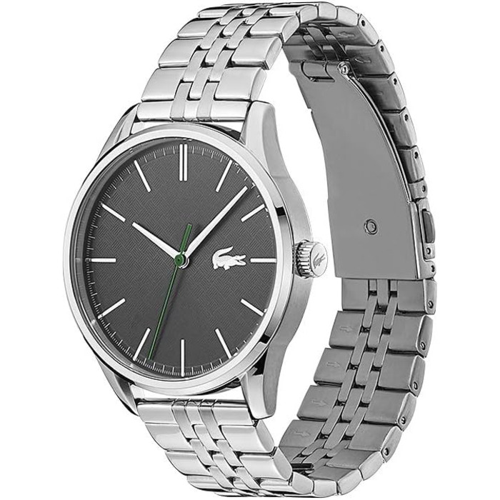 Годинник чоловічий Lacoste Vienna 2011073 кварцовий з сріблястим браслетом з нержавіючої сталі