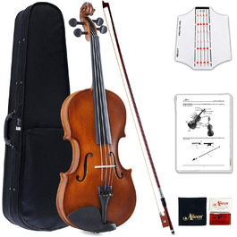 Скрипка Aileen Geige Kinder 4/4 для дітей та початківців, набір для дорослих з запатентованими наклейками на гриф