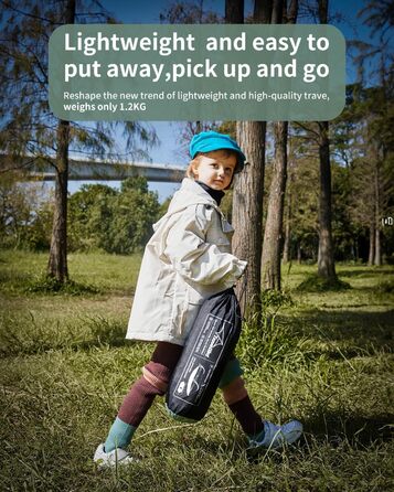 Гамак-намет для кемпінгу з москітною сіткою та сонцезахистом, 290x140 см, великий простір, багатофункціональний, легкий, з ременями для кріплення до дерева, підлоговий намет для відпочинку на природі, пішохідний туризм, зелений