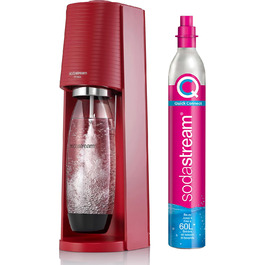 SodaStream Terra: Газова машина для води | Комплект: 1 л пляшка + балон 60 л (червона)