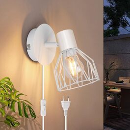 LED настінний світильник Kimjo з акумулятором, диммування, таймер, E14, 2 шт. (білий)