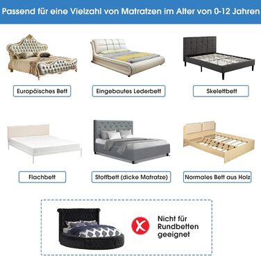 YIKANWEN Retractable Baby Bed Rail Guard - 200cm, Solid Wood Compatible, for Kids 0-10 Years