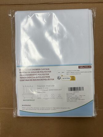 Шторка для душу DUFU, водонепроникна, миється | Швидковисихаюче поліестерне полотно з 12 гачками | Напівпрозора захисна шторка для ванни (180x200 см, Темно-сірий)