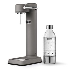 Aarke Carbonator 3 - Содовий апарат з нержавіючої сталі матового чорного кольору з 2 пляшками PET 1л без BPA для газування води з крана. Сумісний з CO2 балонами 60л