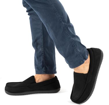 Чоловічі домашні тапочки RockDove Alexander з дихаючим фетровим підкладкою та неслизькою підошвою з матеріалу EVA, 44 EU, чорні