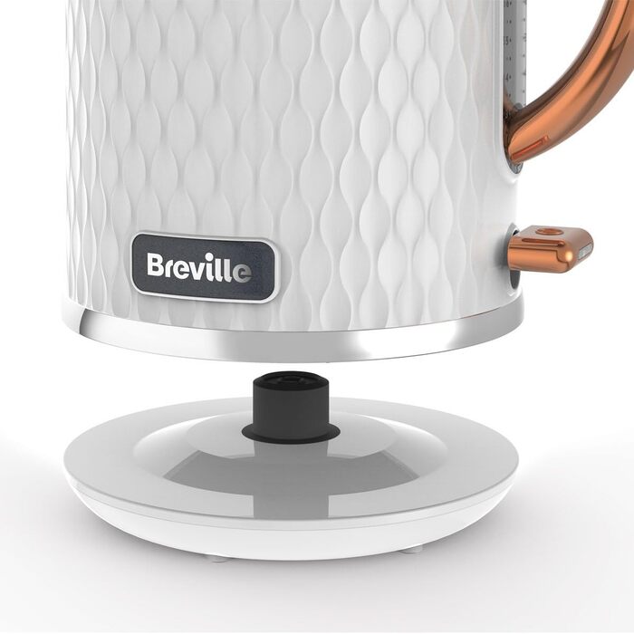 Електричний чайник Breville VKT017 Curve, 1.7 л, 3000 Вт, білий та рожеве золото