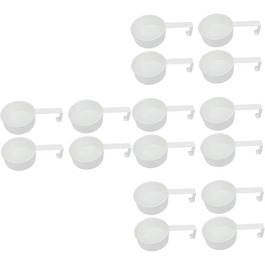 Cabilock 4 Sets Stainless Steel Measuring Spoons Gadgets Sifter Labels Kitchen Machine Cookware Measuring Cups Spoons For Coffee Powder Measuring Spoons For Stainless Steel White 4 Pieces * 4