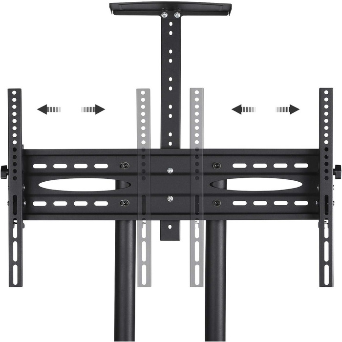 Yaheetech Rolling TV Stand with Adjustable Height and Tilt - VESA Mount, Fits up to 75 inch Flat & Curved TVs (600x400mm)