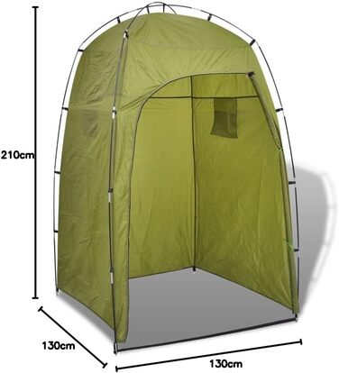 Зовнішній душ vidaXL, душова кабіна для відпочинку на природі (зелений)