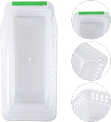 E-Senior Refrigerator Organizer, Refrigerator Drawers, Stackable Refrigerator Organizer for Freezer, Kitchen, Countertops, Cabinets (Random Color) (8 Pieces)