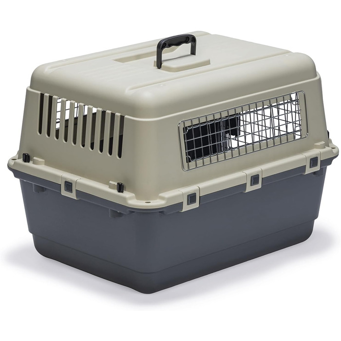 Karlie Nomad Pet Carrier - Front Loading, 68x51x47 cm - Lightweight Travel Cage for Cats & Dogs