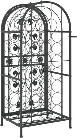 vidaXL Wine Rack 35 Bottles Metal Bottle Rack Bottle Stand Wine Cabinet (45 x 36 x 100 cm)