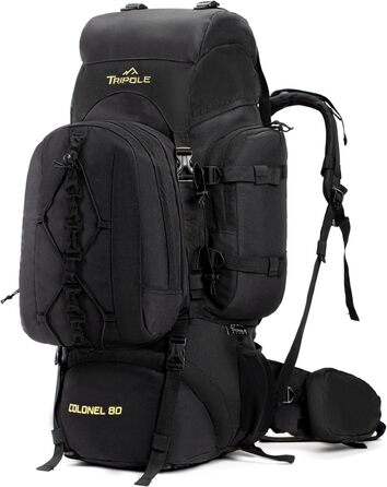 Tripole Rucksack from the Colonel Series with Internal Frame - Featuring Detachable Daypack and Rain Cover