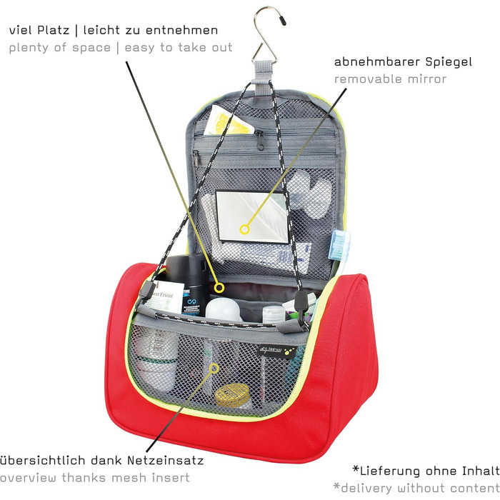 Сумка для ванної кімнати Tee-UU Hero | Міцна, з відділеннями, різні кольори (червоний)