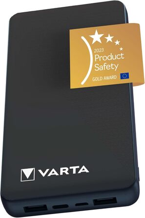 Power Bank VARTA 20000mAh: зарядний пристрій для смартфонів та планшетів з 4 портами (Micro USB, USB A, USB C)
