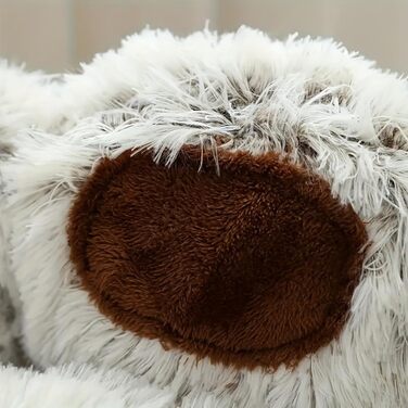 М'яке ліжко для собак та котів у вигляді ведмежих лапок, діаметр 50 см, теплий затишний сон для маленьких та середніх собак/котів/кроликів, легко миється
