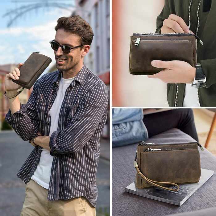 CONTACT'S FAMILY Electronic Travel Organizer, Tech Organizer, Tech Accessories, Carrying Case, Travel Cable Organizer Bag (Coffee)