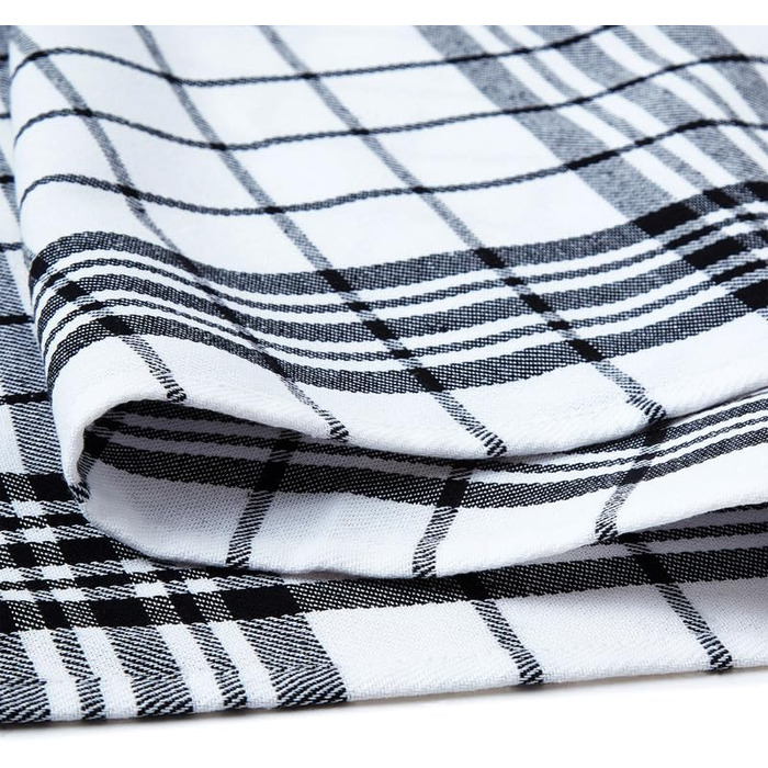 Encasa Frottee Kitchen Towel Set – 70x45 cm – absorbent multipurpose cleaning cloth, reusable towel and dishcloth (12-pack – Black Combination)