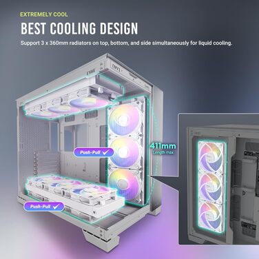 Корпус для ПК GEH Antec C8 Wood Full Tower чорний (білий/Flyaway Orchidee)