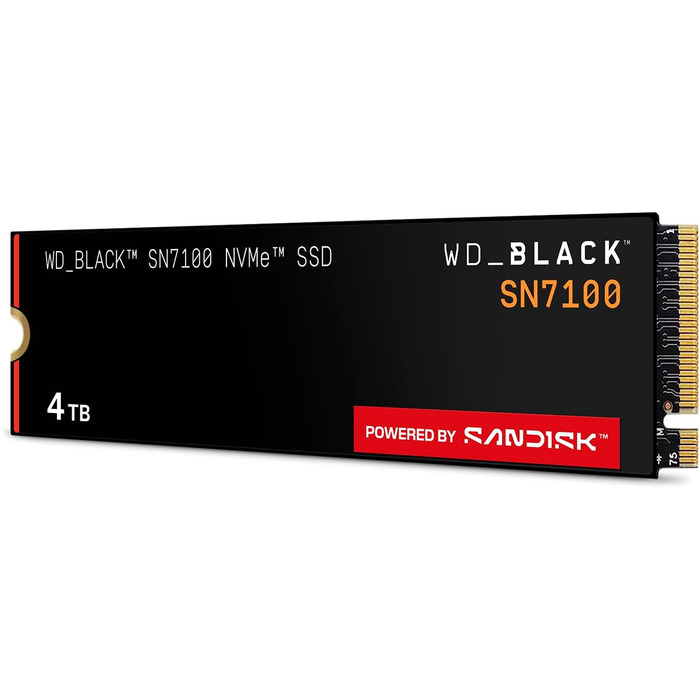SSD WD_BLACK SN7100 NVMe 4TB - Високопродуктивний накопичувач для ігор (PCIe Gen4, 7250 МБ/с, M.2 2280)