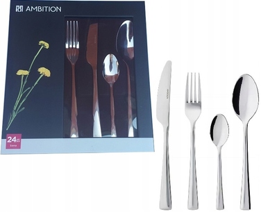 Набір столових приборів Ambition Siena, 48 предметів, на 12 осіб, полірована сталь