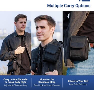 Сумка для камери JJC Kompakt: сумісна з Fuji X100VI/X100V/X100T, Sony a6700/a6600/a6400/a6100, Canon EOS M5/M50, Ricoh GRIII, Leica SOFORT2 (Чорний)