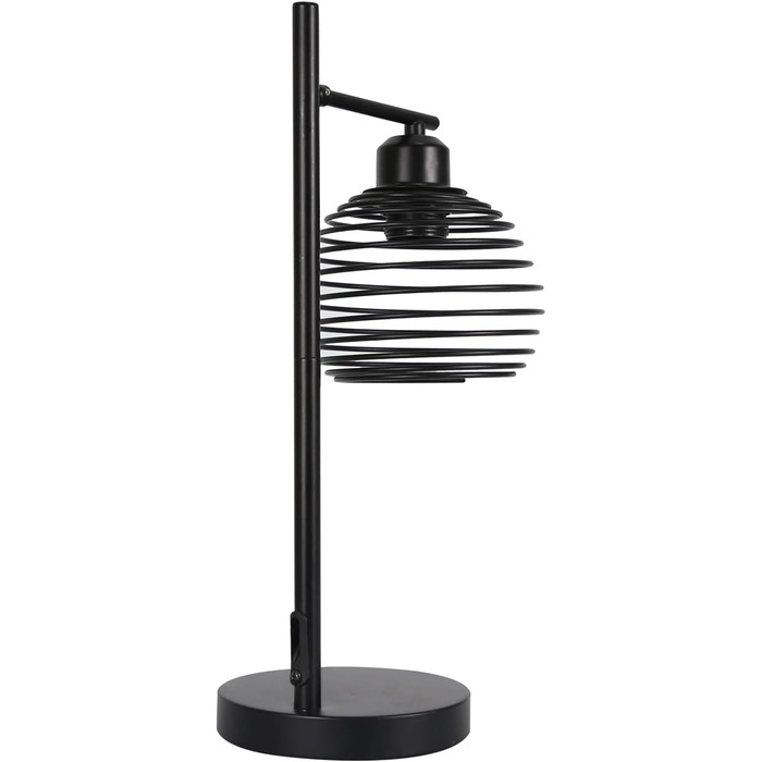 Стійка лампа ZMH Vintage, чорна, для спальні, вітальні, дитячої кімнати, офісу, металева, Е27, 60W, ретро, з вимикачем, без лампочки