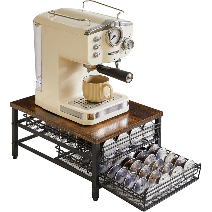 Організатор для капсул кави Nespresso IBUYKE, 80 капсул, 2 яруси, темно-коричневий TCJ102H