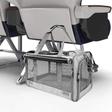 Складана переносна переносна сумка-переноска для собак та котів, 46x46x30 см, сіра