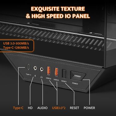 darkFlash DY470 - Корпус для ігрового ПК Full-Tower ATX з 4 PWM-ARGB вентиляторами, підтримка RTX 40, 2 камери, панорамне скло, радіатори до 360 мм (білий)