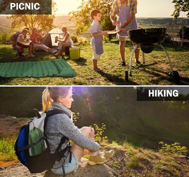 Каремат туристичний самонадувний Isomatte, Ultraleicht, з подушкою, для кемпінгу, трекінгу, відпочинку на природі та подорожей