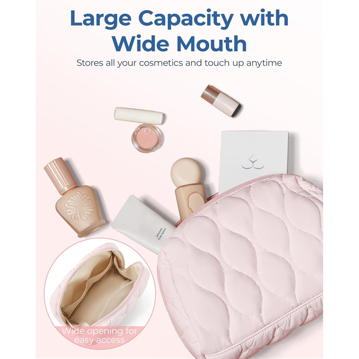 Сумка для косметики BAGSMART: органайзер для макіяжу, туалетні аксесуари, подорожі, бежевий