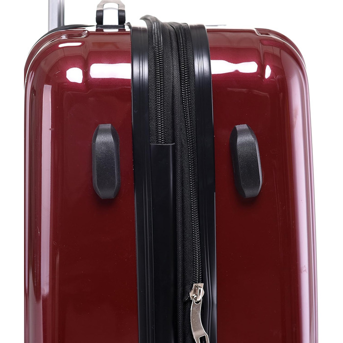 Валіза-набір 3шт з TSA-замком, розширювана, телескопічна ручка, жорсткий корпус (Кофе)