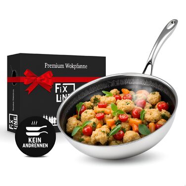 FIXLINE® Сковорода Black Forest 28 см з антипригарним покриттям без PTFE, сумісна з усіма типами плит (включаючи індукцію), можна використовувати в духовці до 230°C, легко миється, ідеальна ідея для подарунка