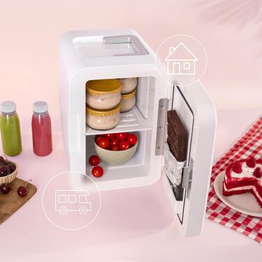 Міні-холодильник Cecotec Bolero MiniColing, 10 л, рожевий, 12-220V, для авто та кемпінгу, охолодження/підігрів, регулювання температури