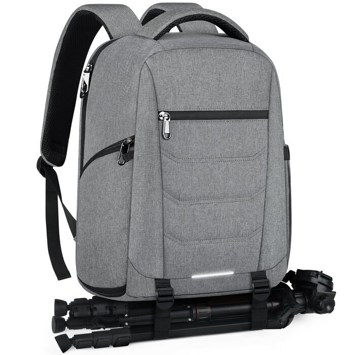 Сумка для камери RAINSMORE – рюкзак для фотографів з відділенням для ноутбука 15.6 дюймів, сумісний з Nikon, Canon, Sony