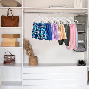 Вішалки для одягу: спідниці, штани, блузки, піджаки, сорочки, легінси. 360° обертання, рожевий колір, набір з 10 шт.