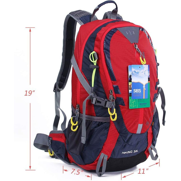 EGOGO 30L Waterproof Hiking Backpack Camping Backpack with Rain Cover Running Cycling Outdoors S2310