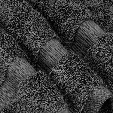 Набір розкішних рушників Chakir Turkish Linens з турецької бавовни, готельна серія, 6 предметів (2 банні, 2 для рук, 2 для обличчя), темно-сірі