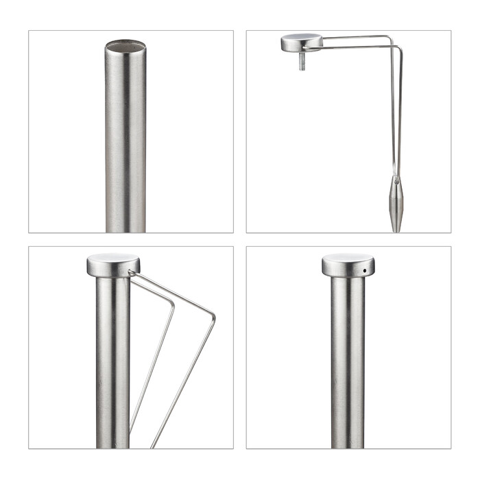 Relaxdays Stainless Steel Standing Kitchen Towel Holder