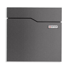 Поштова скринька Metzler Hoffmann з табличкою для імені та відділенням для газет – металева, порошково-пофарбована, стійка до погодних умов (Колір: Сріблястий блиск DB703)