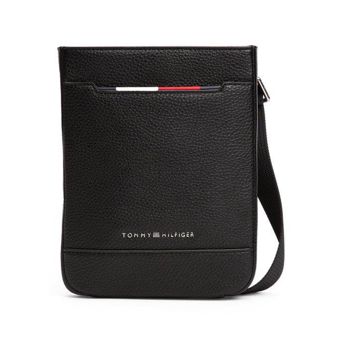 Жіноча сумка-кросбоді Tommy Hilfiger TH Central Mini Crossover, чорна гладка шкіра, універсальний розмір