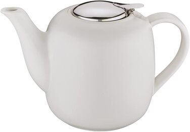 Küchenprofi Teapot LONDON, Ceramic, 8 Cups, Thermos Flask Dishwasher-Safe, Teapot 1.5 Liter, Optimal Heat Retention, Teapot with Infuser, Insulated Teapot (White)