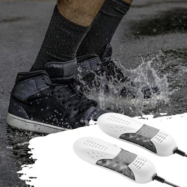 Електричний сушильник для взуття: сушильник для черевиків, гірськолижних черевиків, кросівок, сушильник для походів, дезодоратор, білий