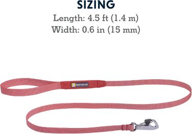 RUFFWEAR Dog Lead Hi & Light, Strong Lead with integrated storage pouch and secure Crux-Clip closure, compactly foldable to pocket size, (Salmon Pink)