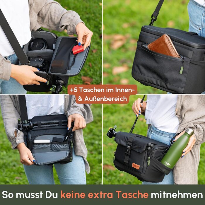 Водонепроникна сумка-чохол C-Rope для камери та фотообладнання, розмір M | Замість рюкзака