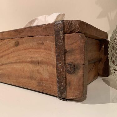 LS-Lifestyle Wooden Tissue Box Brown 31x15cm Brick Shape Cosmetic Tissue Box Facial Tissue Box