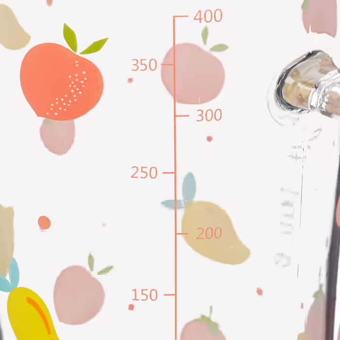 Relaxdays Set of 2 Children's Glasses with Fruit Motif