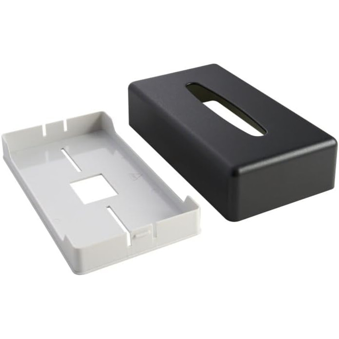 Кришка для серветок прямокутної форми Corby (Хром, Чорний колір, один розмір)